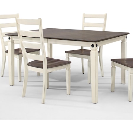 Two-Toned Dining Table with Leaf