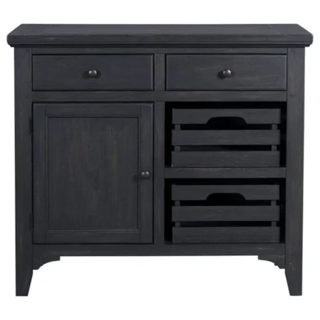 Transitional Sideboard with Removable Crate Storage