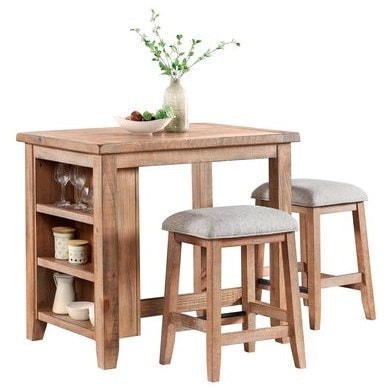Farmhouse 3-Piece Counter Height Dining Set