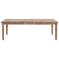 Relaxed Vintage Dining Table with Self-Storing Leaf