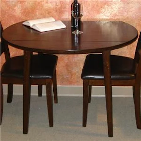 Wooden Round Top Drop Leaf Dining Table