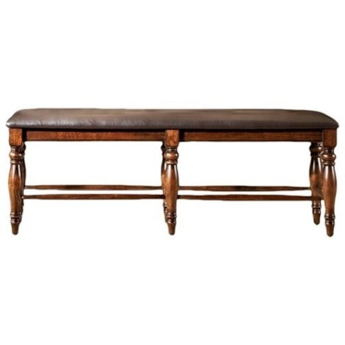 Transitional Backless Dining Bench with Upholstered Seat