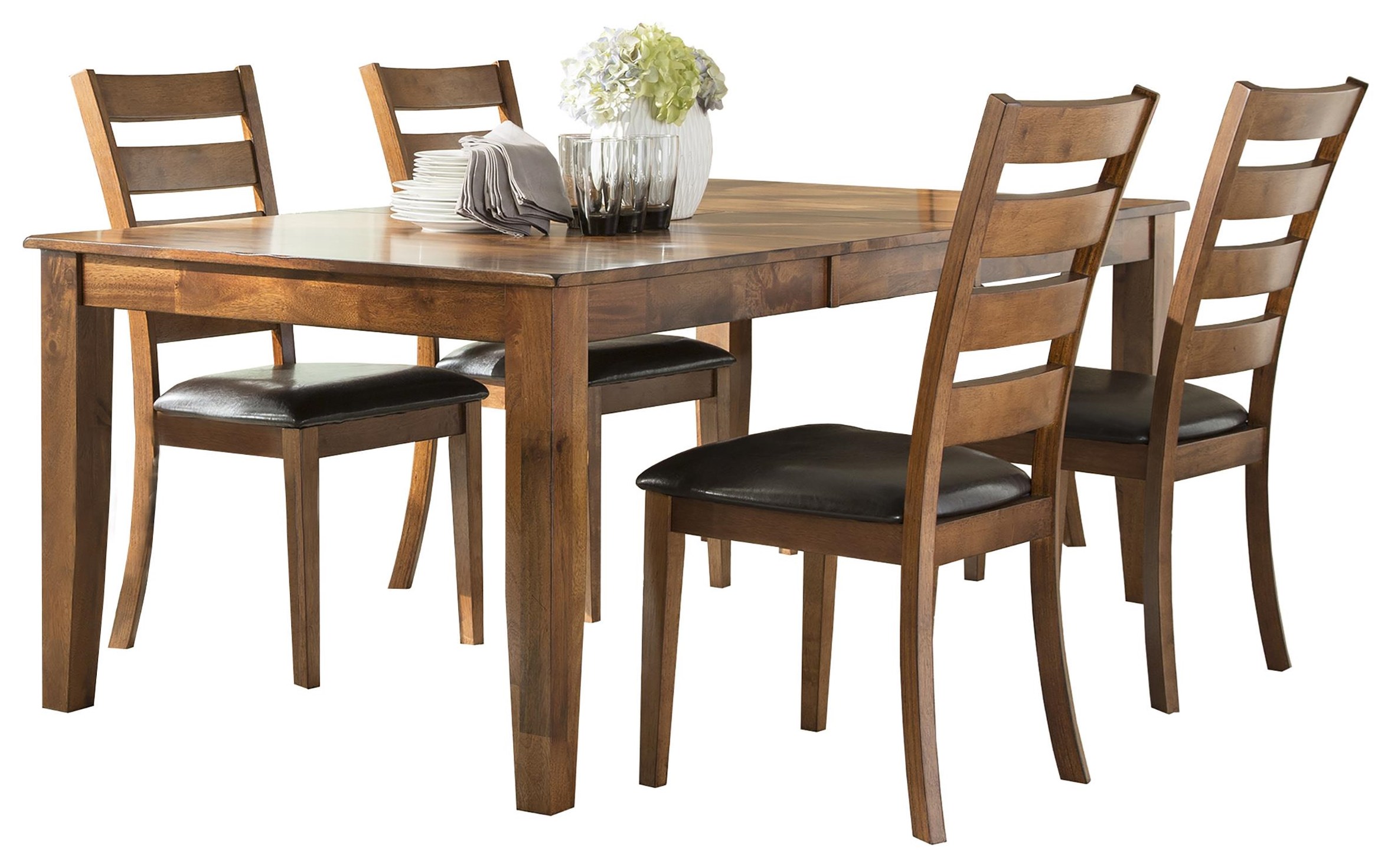 13215 300132153 Solid Mango Wood Dining Table with Butterfly Leaf