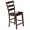 Intercon Kona Transitional Bar Stool with Upholstered Seat