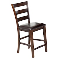 Transitional Bar Stool with Upholstered Seat