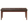 Intercon Kona Transitional Backless Dining Bench with Upholstered Seat