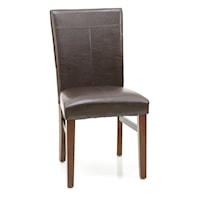 Parson's Side Chair with Upholsered Seat and Front-and-Back Seat Back