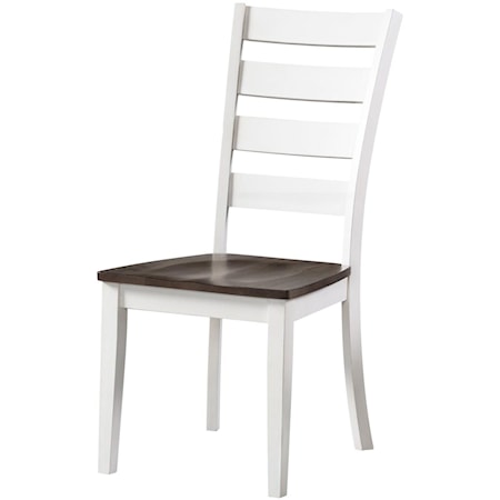 Transitional Ladder Back Dining Room Side Chair