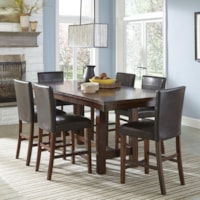 Counter Height Dining Set with Parsons Stools