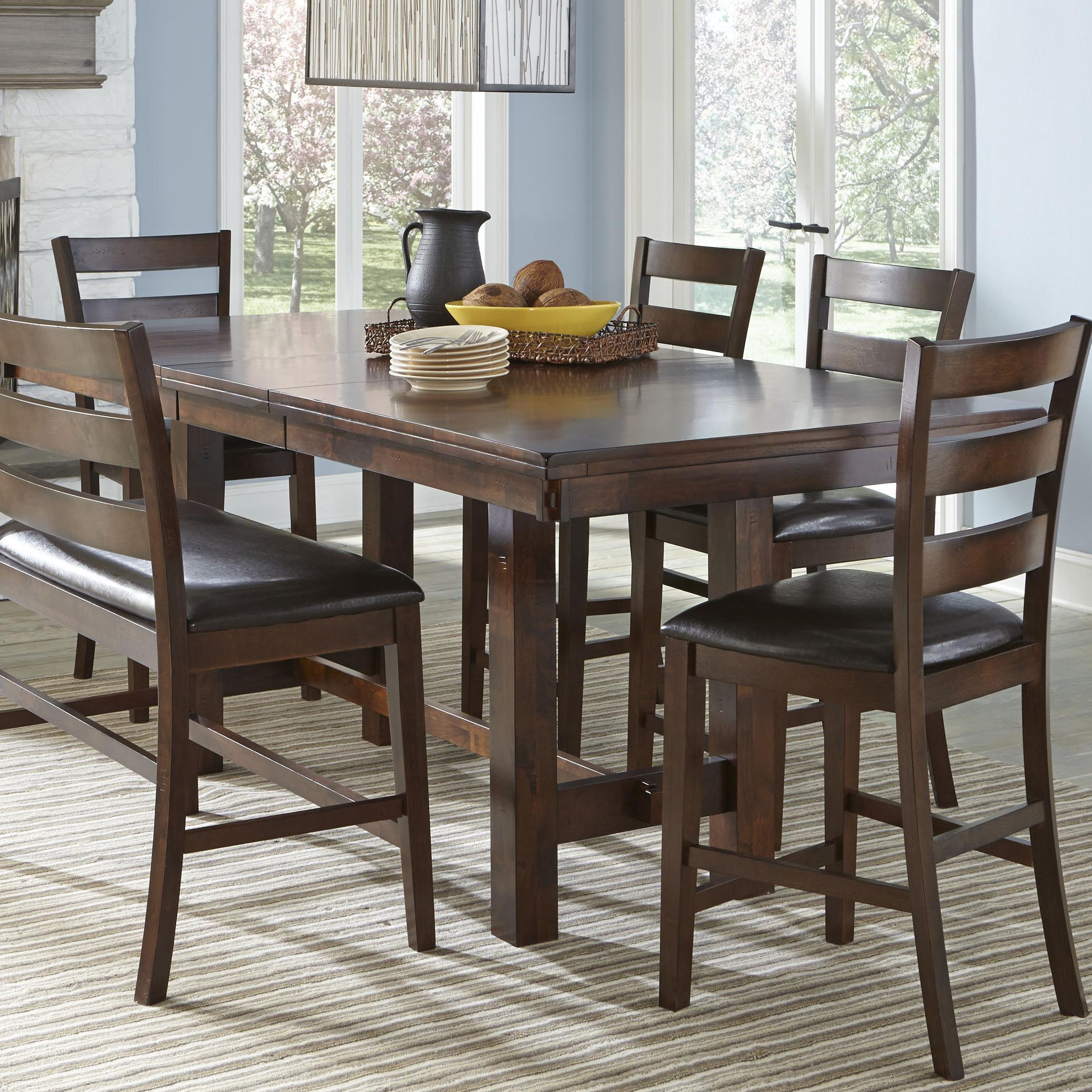 7 piece counter height sales dining set with butterfly leaf