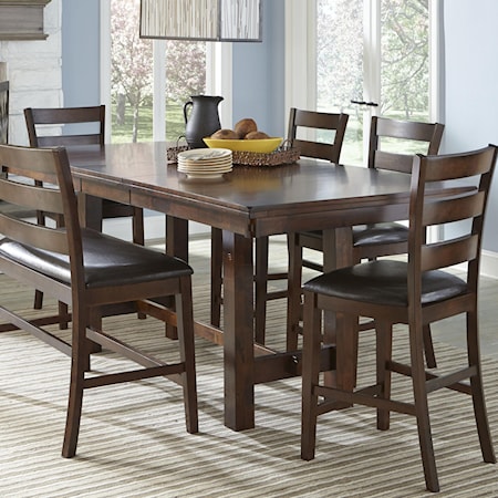 Belfort Select Cabin Creek 441069735 Counter Height Table with Leaf ...