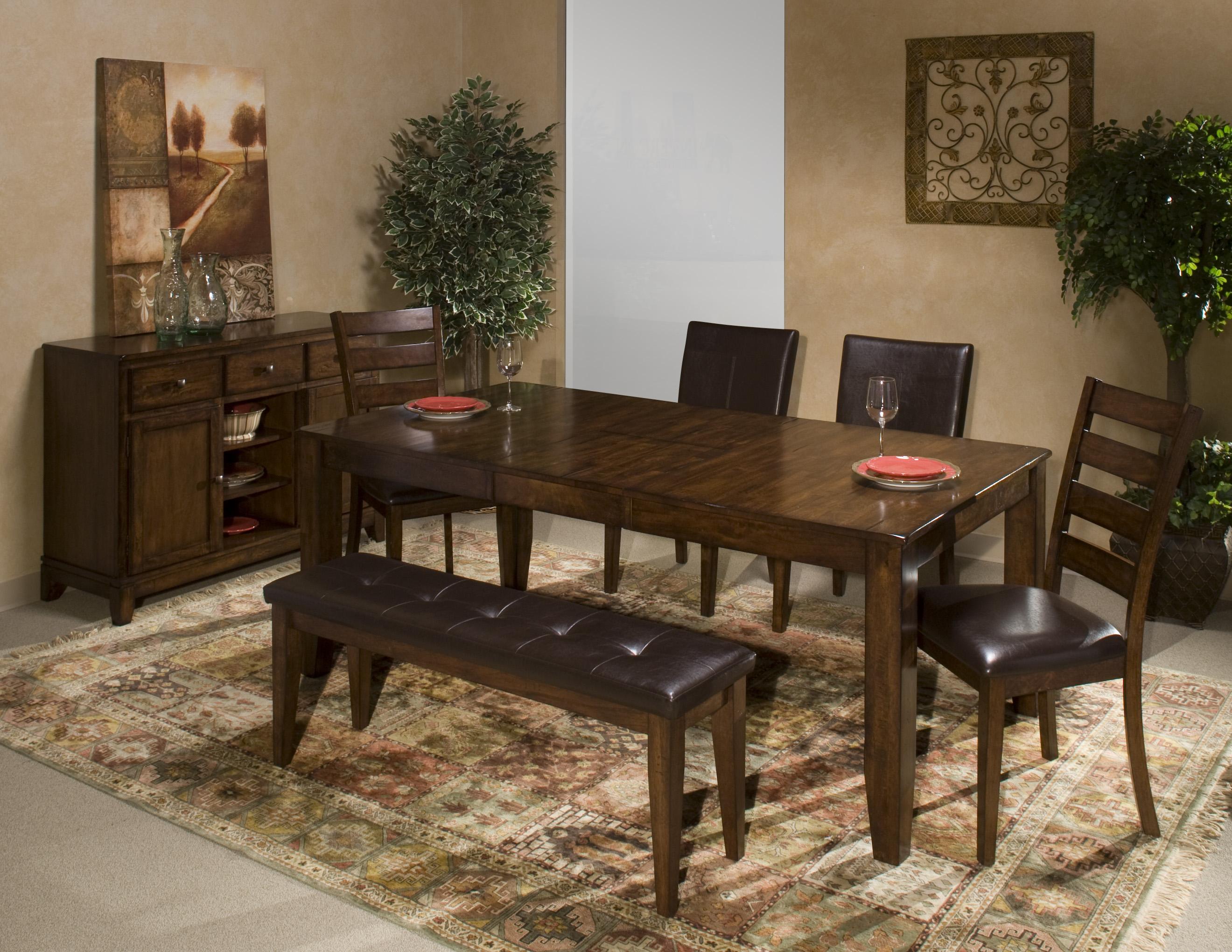 300116589 Solid Mango Wood Dining Table with Butterfly Leaf