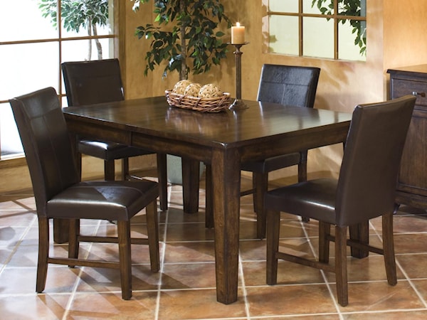 5 Piece Dining Set with Parson's Side Chairs