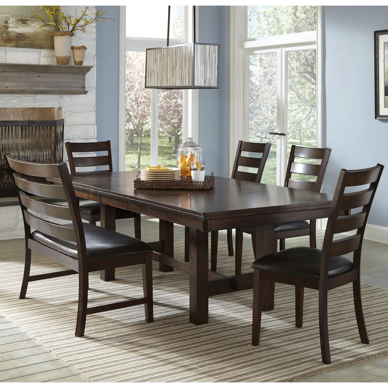 Intercon Kona Dining Set with Bench