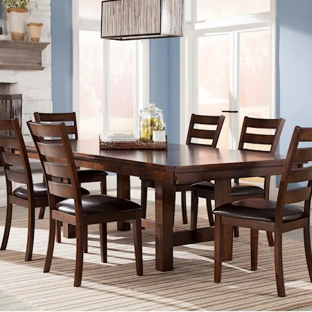 Trestle Dining Table with Leaf