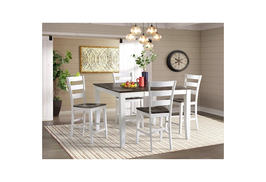 Kona 5-Piece Pub Table and Chair Set by Intercon at Dinette Depot