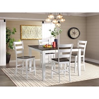 Transitional 5-Piece Pub Table and Chair Set