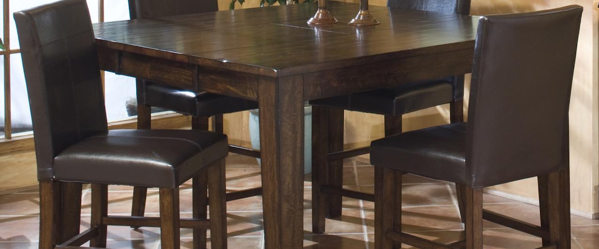 Gathering Table Set with Parson's Barstools
