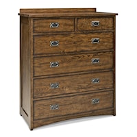 Mission Six Drawer Chest with Cedar Drawers