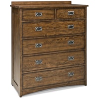 Mission Six Drawer Chest with Cedar Drawers