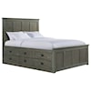 VFM Signature Oak Park Queen Panel Bed with 12 Storage Drawers