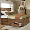 Intercon Oak Park King Panel Bed with 12 Storage Drawers