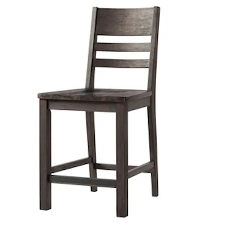 Bar Stool with Ladder Back Design