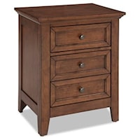 Transitional Night Stand with Three Drawers