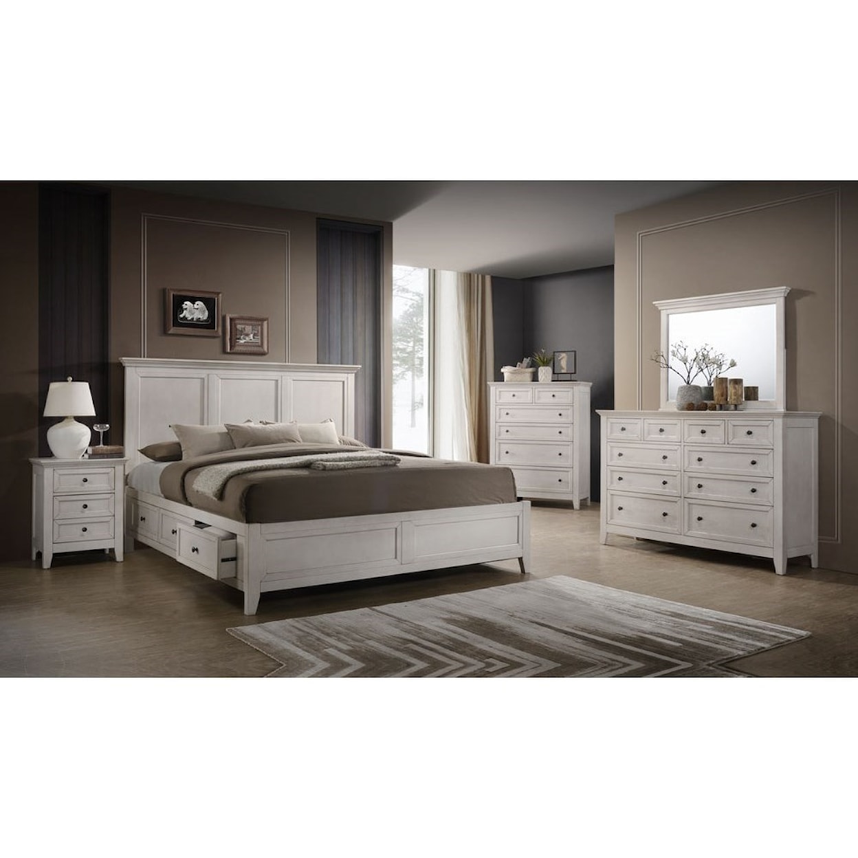 Belfort Select Mill Run King Storage Bed