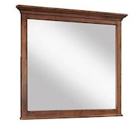 Transitional Landscape Mirror with Wooden Frame