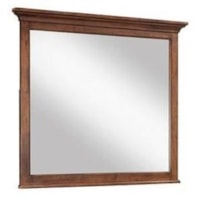 Transitional Landscape Mirror with Wooden Frame