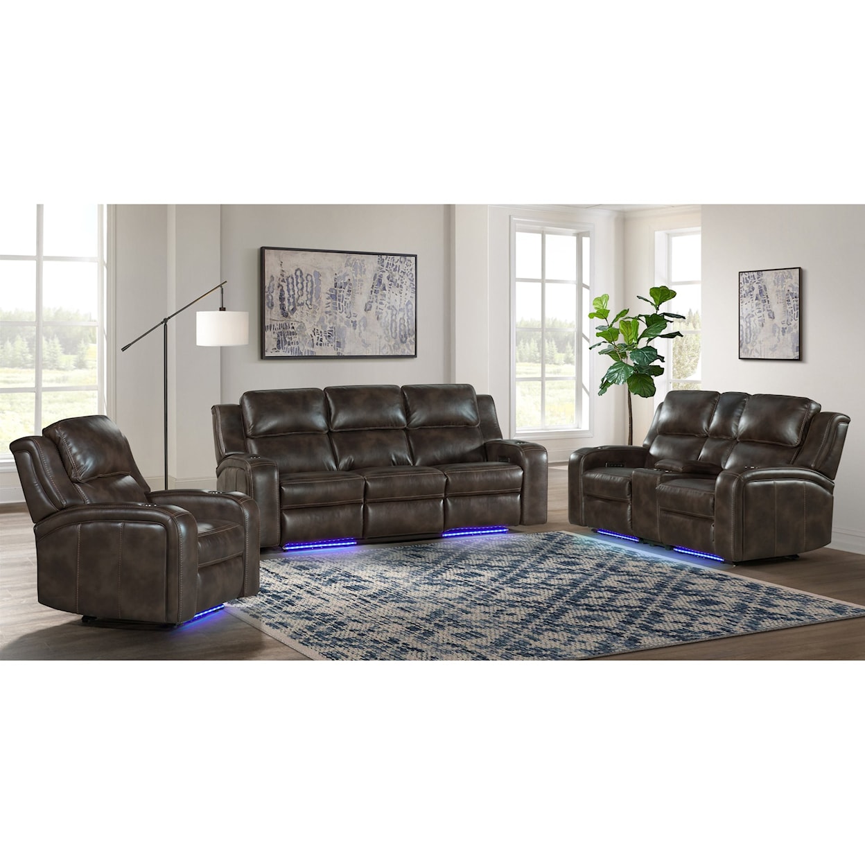 Intercon Silhouette Power Reclining Living Room Group