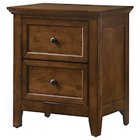 Transitional Youth Nightstand with 2 Drawers