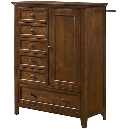 Transitional Youth Chifferobe with 6 Drawers and Interior Storage