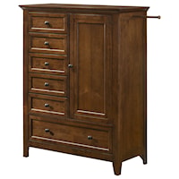 Transitional Youth Chifferobe with 6 Drawers and Interior Storage