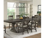 Picket House Furnishings Stanford Smokey Walnut Traditional Dining Room Set  With Rectangular Table (Seats 8) In The Dining Room Sets Department At  Lowes