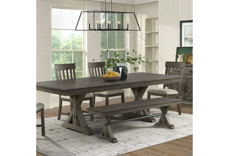 Sullivan Table and Chair Set with Bench by VFM Signature at Virginia Furniture Market