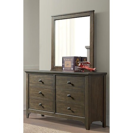 Dresser and Mirror Set