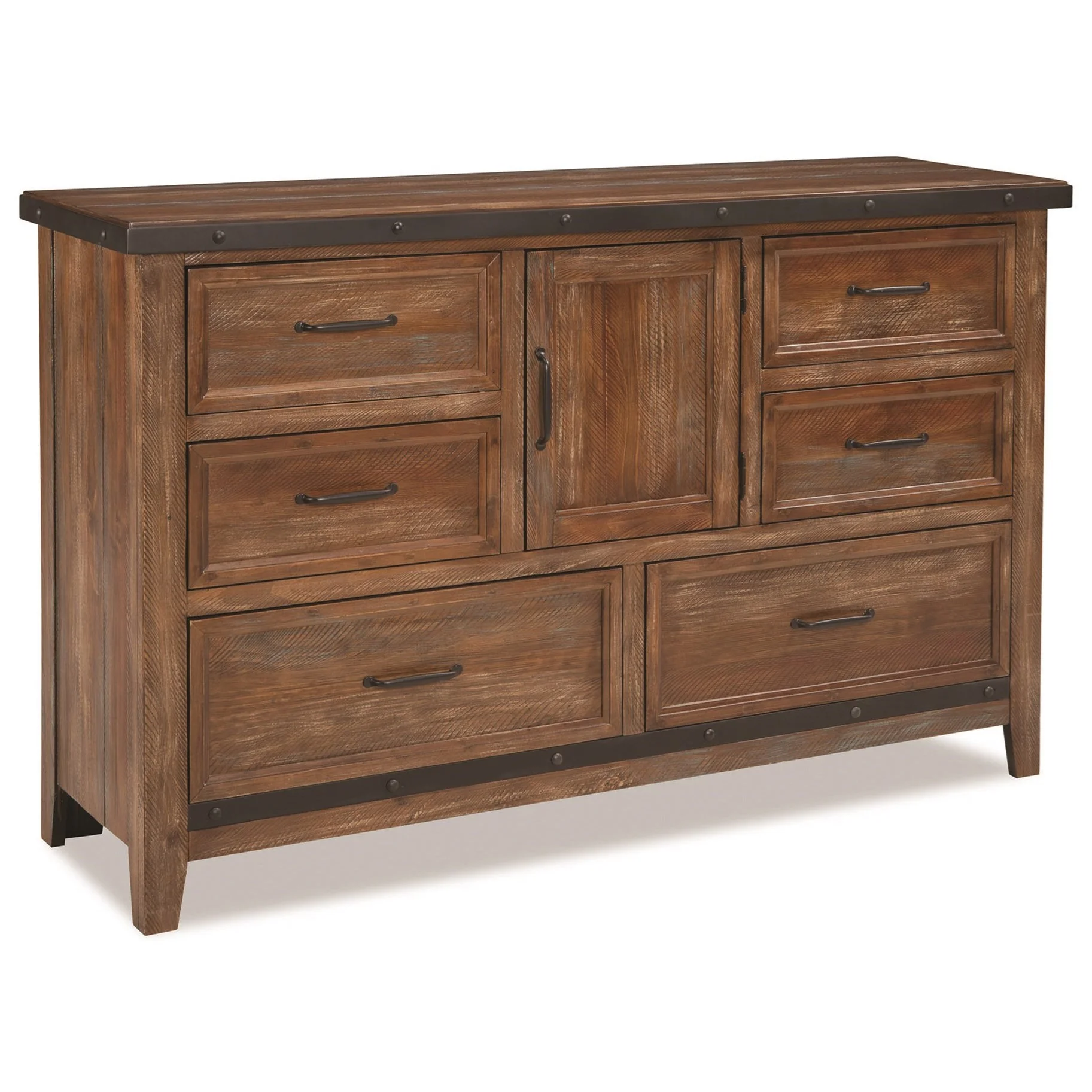 Intercon Taos TSBR3507CYBC Rustic 6 Drawer Dresser with CedarLined