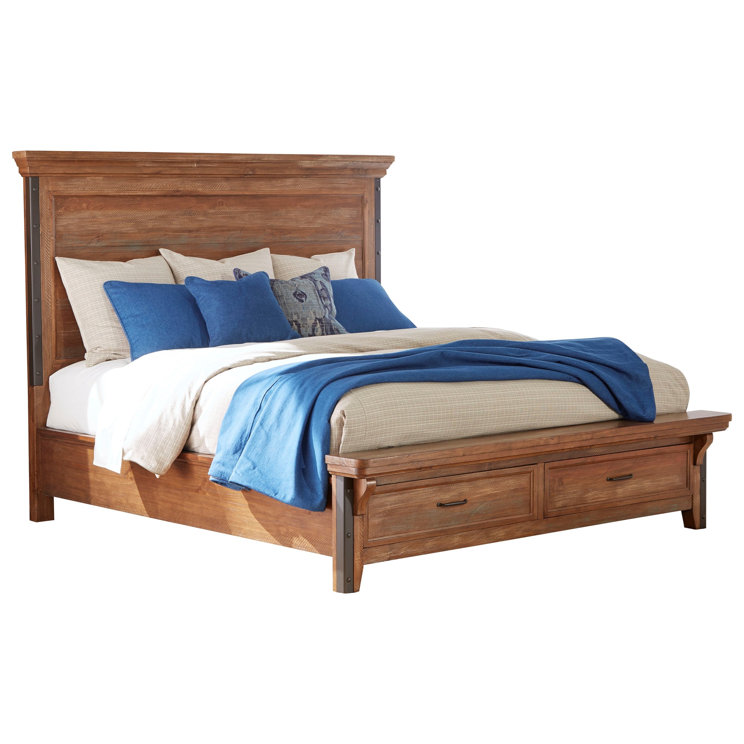 Queen Panel Storage Bed