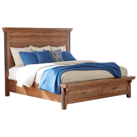 Queen Panel Storage Bed
