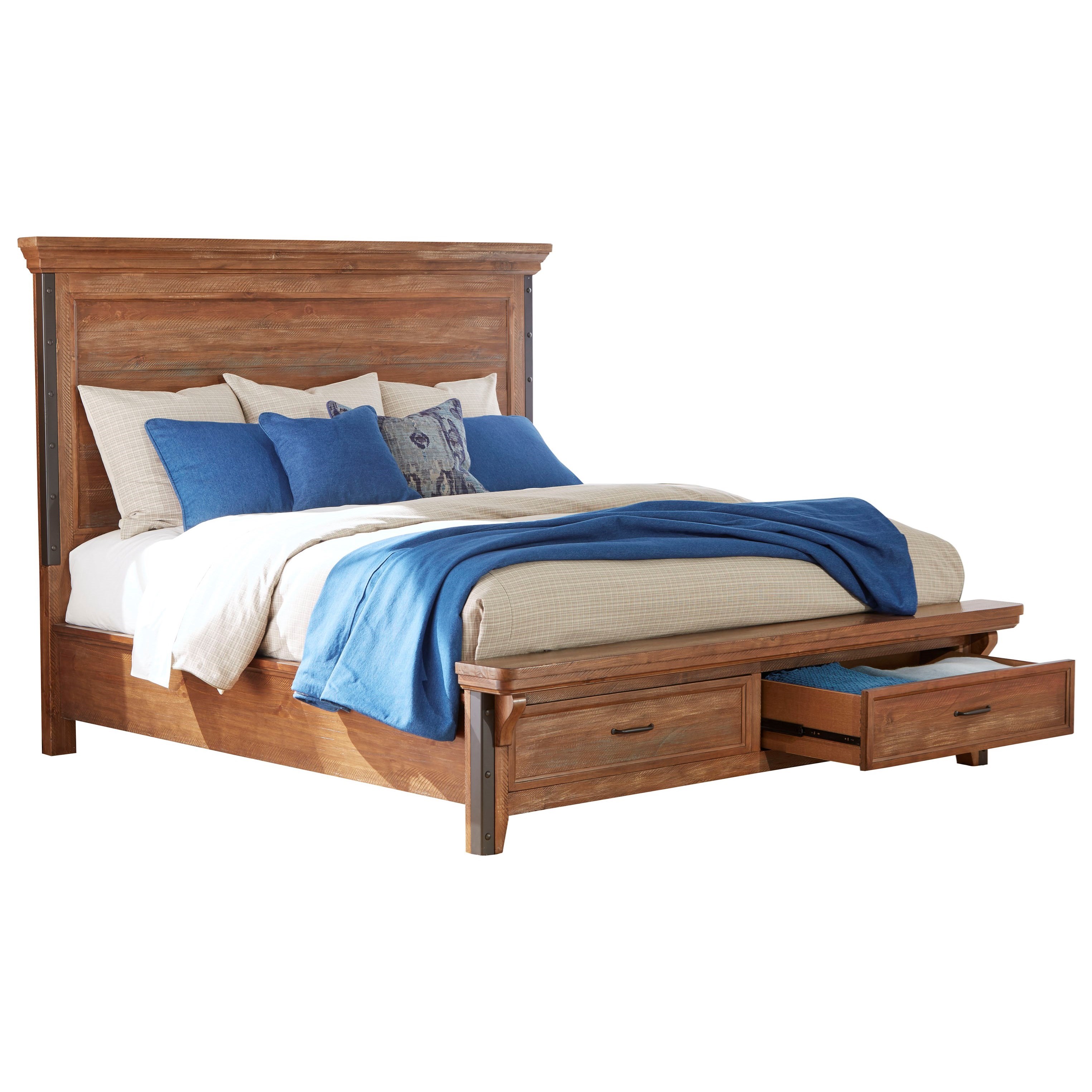 Queen Panel Storage Bed