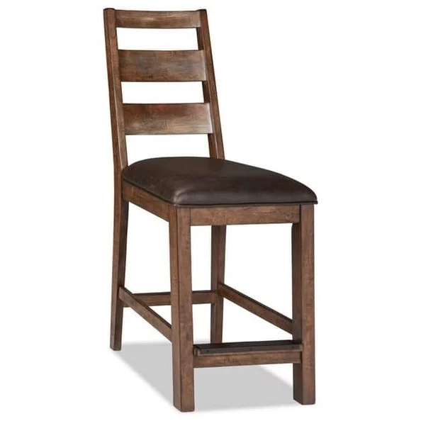 Intercon Taos TSBS489CCYBK24 Rustic Upholstered Bar Stool with