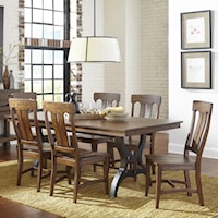 7 Piece Table & Chair Set with Leaf