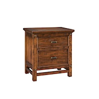 2-Drawer Nightstand with Light