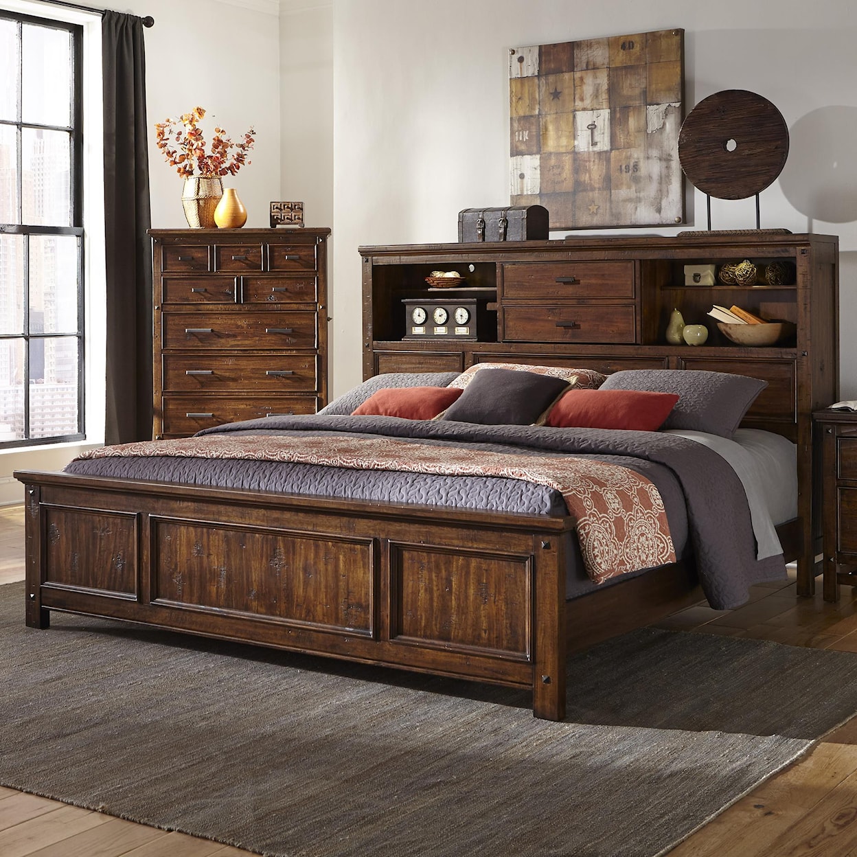 Intercon Wolf Creek King Bookcase Bed