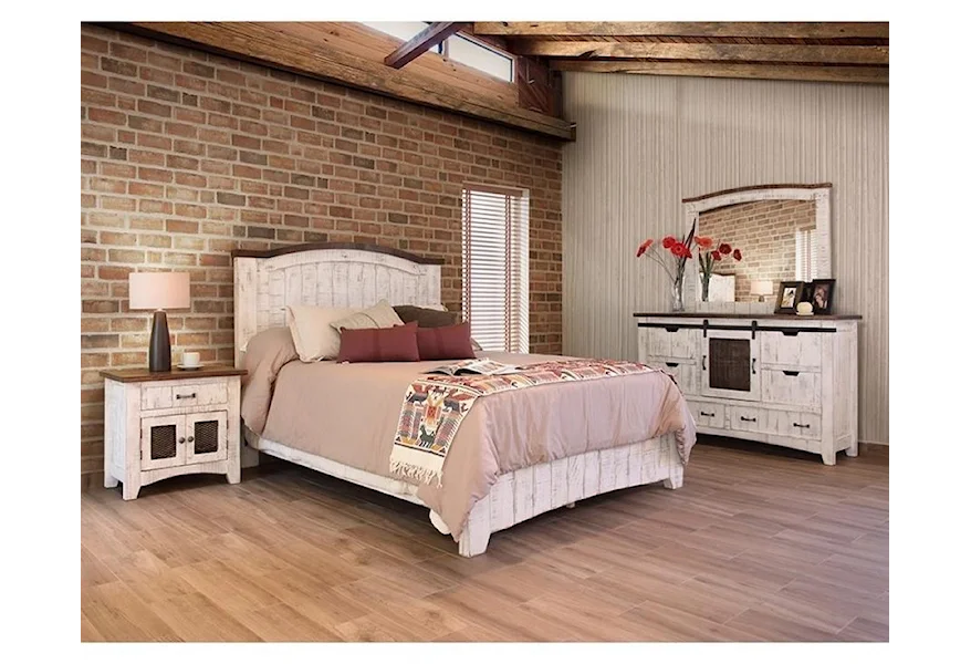 Pueblo Cal King Bedroom Group by International Furniture Direct at Furniture Barn