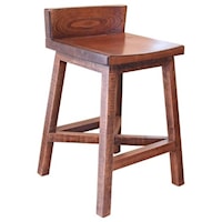 24" Counter Height Stool with Low Back