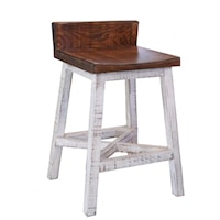 24" Counter Height Stool with Low Back