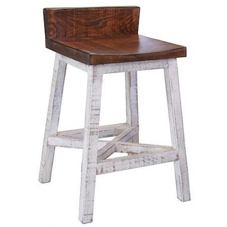 24" Counter Height Stool with Low Back